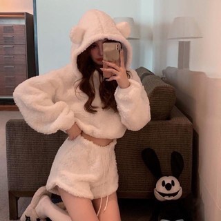Sét áo gấu bông kèm quần sóc