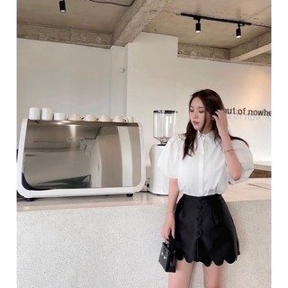 SOPHIE SHIRT | Áo Sơ Mi Tay Bồng Điệu Đà Mix Cúc Ngọc Chống Nhăn ELAVISTA