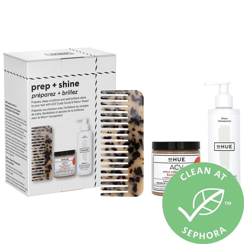 Set dưỡng tóc giấm táo dpHUE Prep and Shine Set: Healthy Hair from Scalp to Ends $73