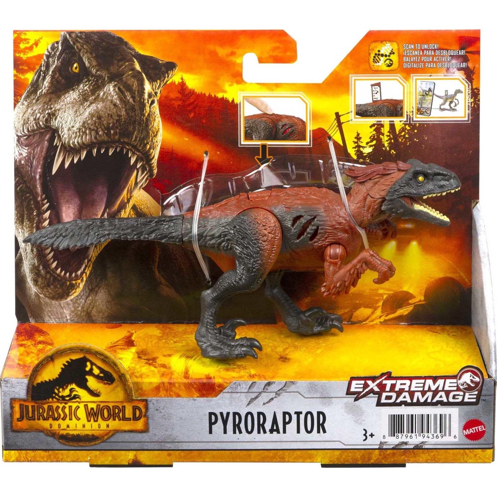 Mô hình khủng long Mattel🦕Jurassic World: Dominion - Extreme Damage🦕Pyroraptor (Walmart Exclusive)