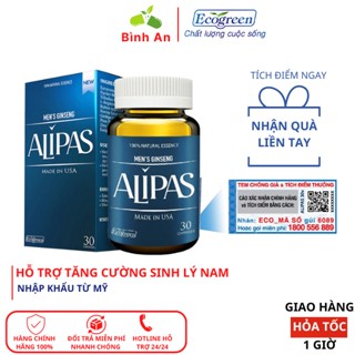  Sâm Alipas - Viên uống tăng cường sinh lý nam giới hàng chính hãng có tem cào tích điểm  hộp 30 viên  