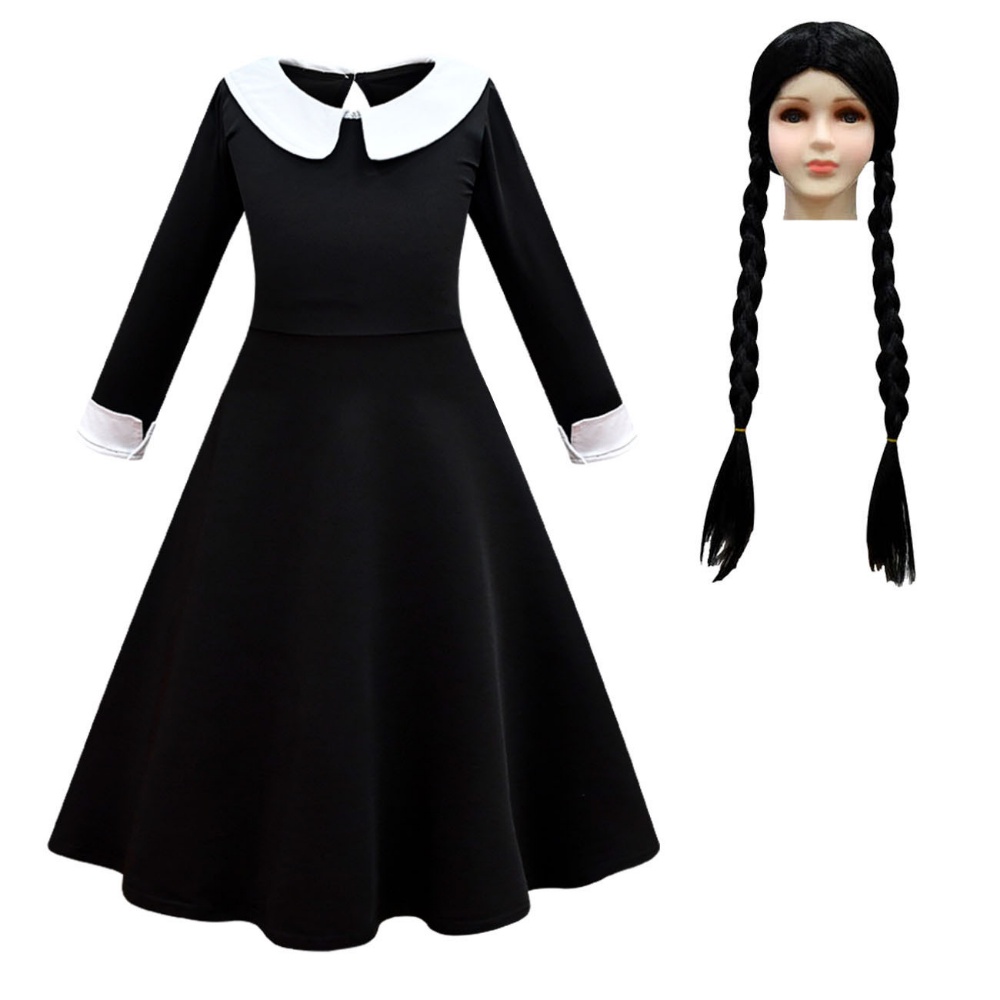 Đầm Hóa Trang Halloween Phong Cách Gothic Cho Bé Gái 3-12 Tuổi