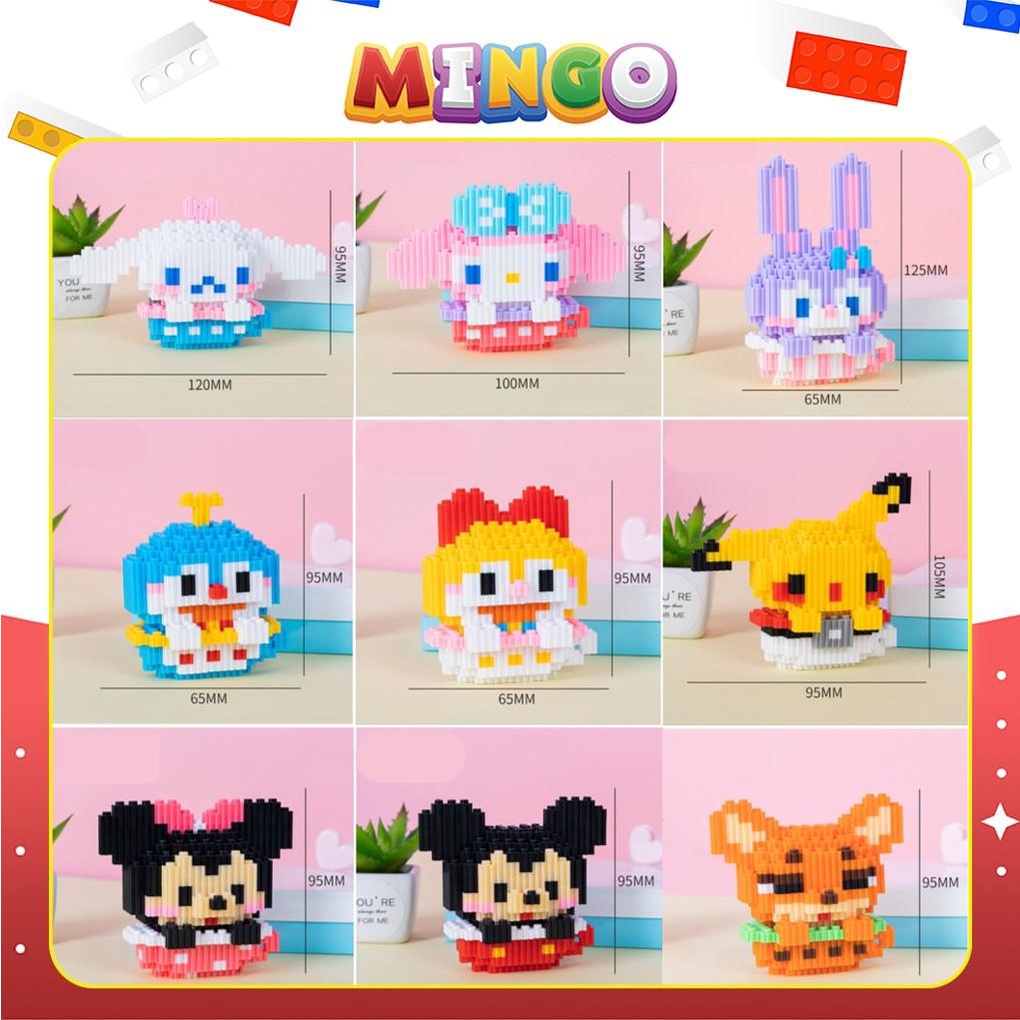 Mô Hình Lắp Ráp 3D Bộ Đồ Chơi Mini Cute Khác Nhau 100 Mẫu Xếp Hình Nhân Vật Hoạt Hình Dễ Thương Cho Các Bé - MINGO