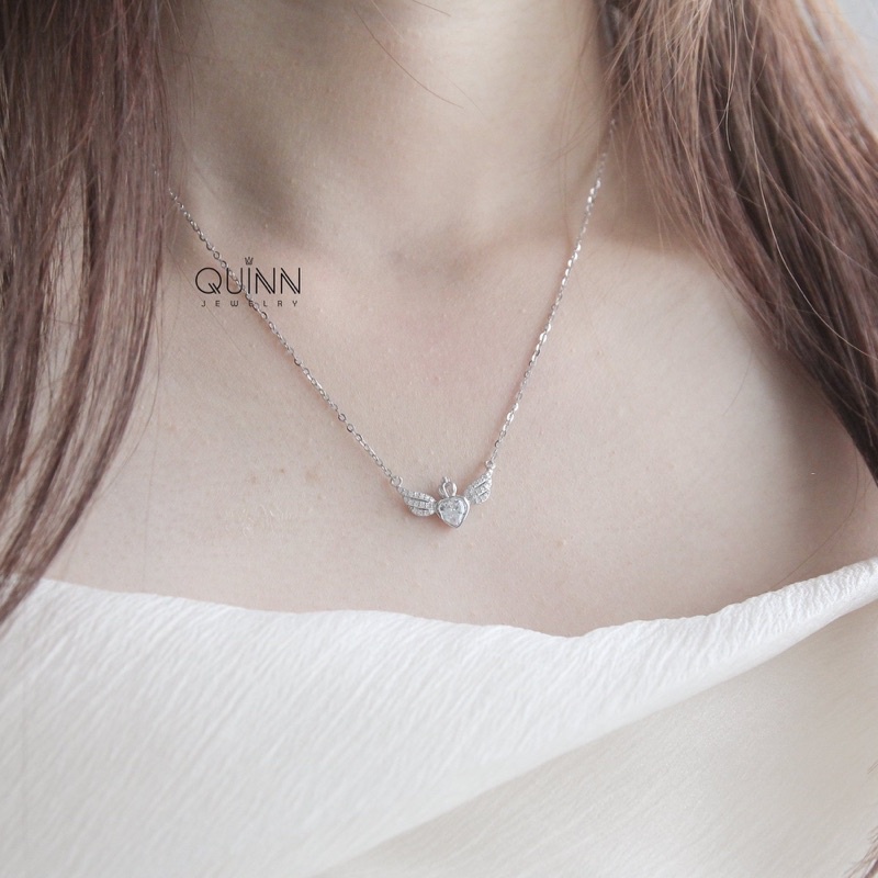 Dây chuyền bạc nữ cánh thiên thần đính đá Angela bạc 925