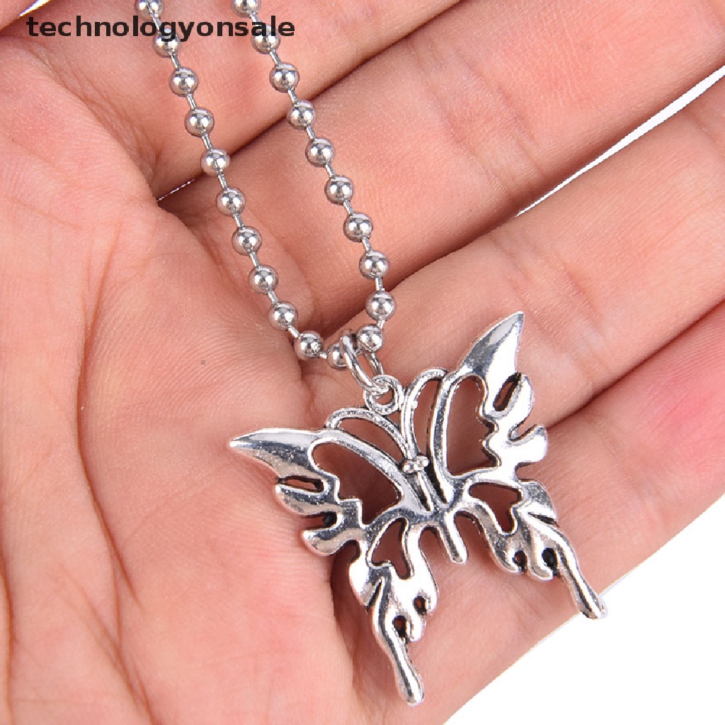 Vòng cổ Mặt Hình Bướm Bằng Thép Không Gỉ Thời Trang Goth