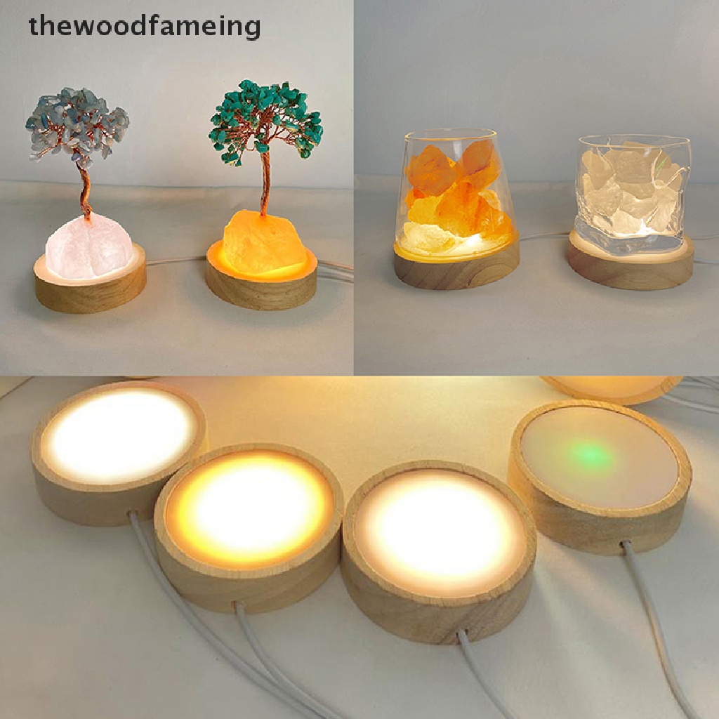 Đế Đỡ Trưng Bày Quả Cầu Thủy Tinh Hình Tròn Có Đèn LED Dùng Trang Trí