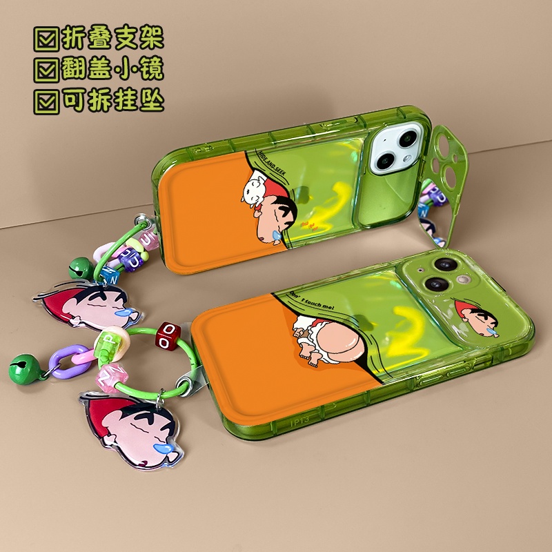 Hoạt Hình Ốp Điện Thoại Nắp Lật Kèm Gương Trang Điểm Cho IPhone 14 14 Pro 13 13 Pro Max / 12 12 Pro 12 Pro Max / 11 11Pro 11 Pro Max / XSmax XR X XS / 7 8Plus