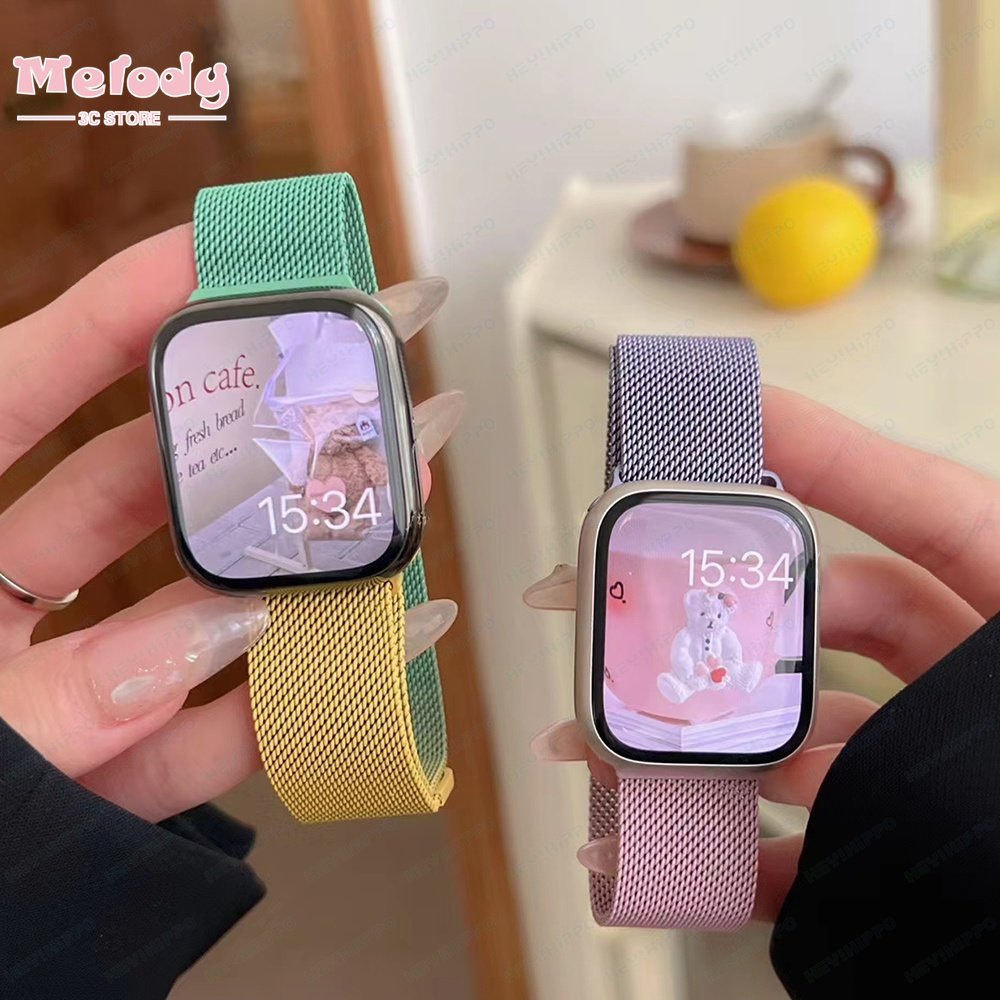 Dây Đeo Kim Loại Từ Tính Cho Đồng Hồ Thông Minh iwatch ultra 49mm 8 7 se 6 5 4 3 45mm 41mm 44mm 40mm 42mm 38mm