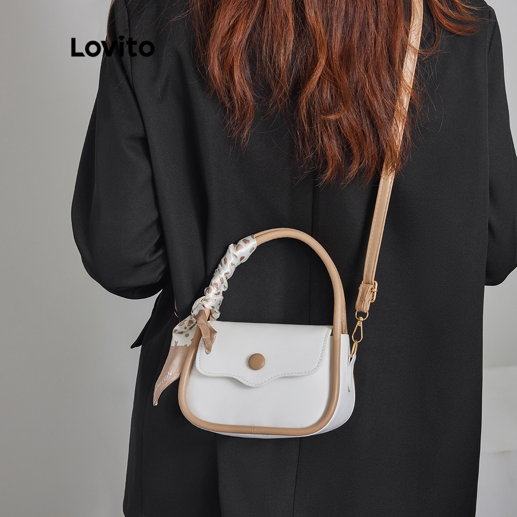 Lovito Dây đeo hình vuông màu trơn khác nhau