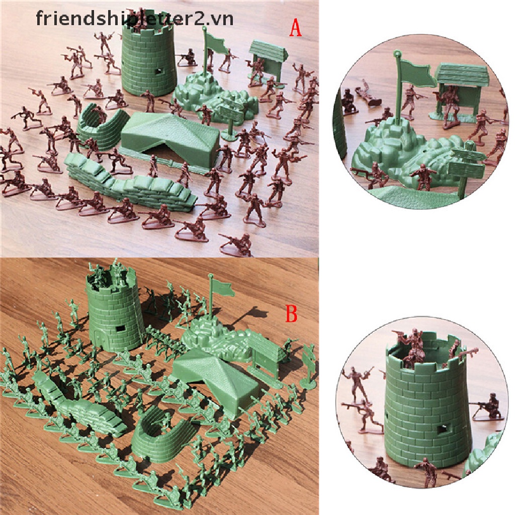 Set 100 Mô Hình Người Lính Quân Đội 4cm .