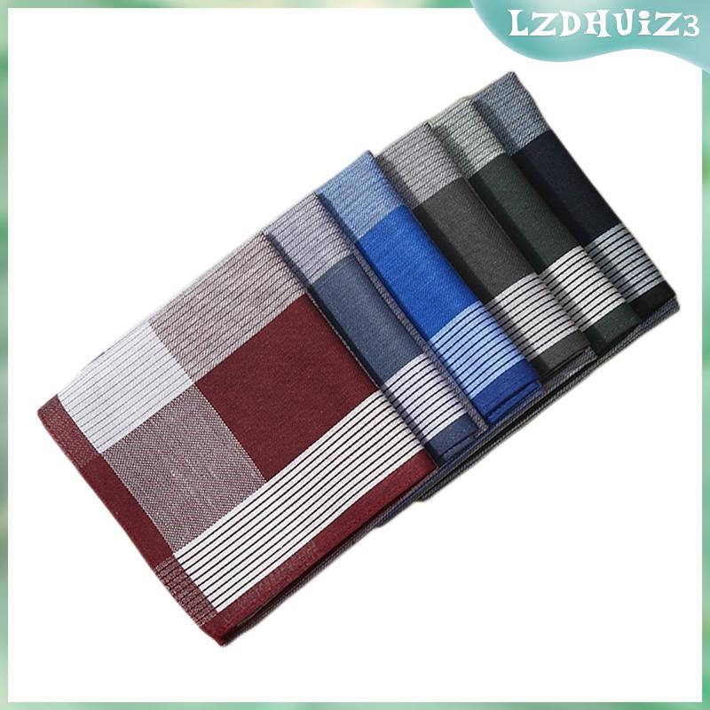 6 Khăn Lau Thấm Mồ Hôi Hình Vuông Bỏ Túi Hanky Cho Nam Lễ Kỷ Niệm Grandfathers