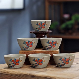 Bộ 6 tách uống trà nhỏ bằng gốm sứ