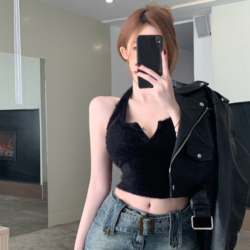 Áo Hai Dây Dáng Ôm Phong Cách Hàn Quốc Quyến Rũ Dành Cho Nữ