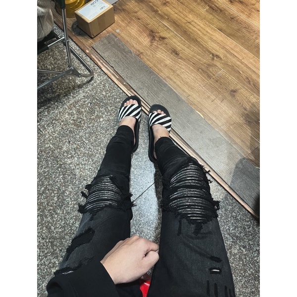 Dép lê nam Off White quai ngang đế cao su ảnh thật cầm tay tại shop