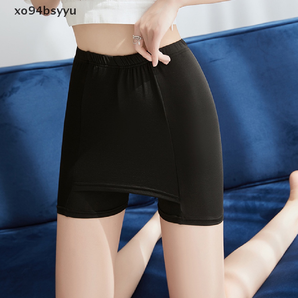 Quần Lót Boxer Vải Lụa Lạnh Mỏng Lưng Cao Ôm Dáng Thời Trang Cho Nữ Xo94Bsyu