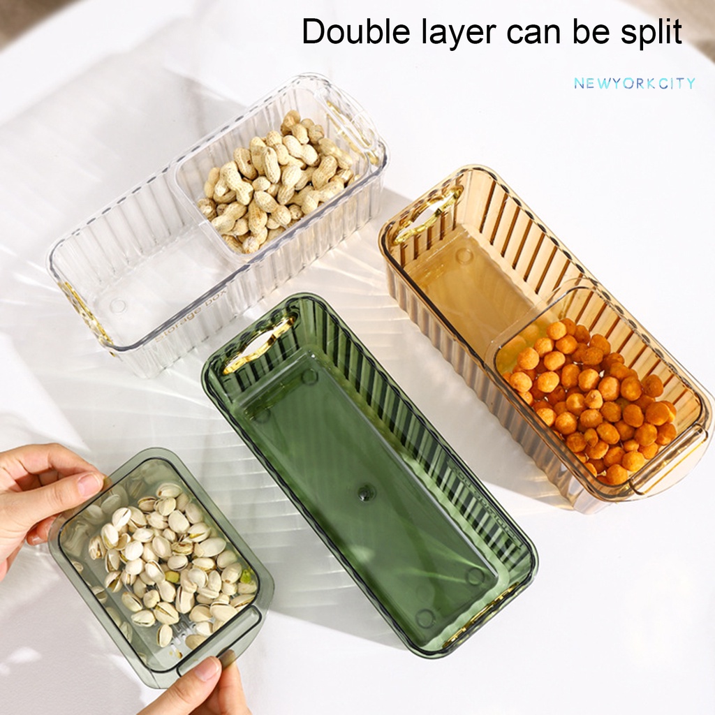 Khay Đựng Đồ Ăn Vặt 2 Tầng Có Thể Tháo Rời Thiết Kế Rỗng Nhẹ Sang Trọng