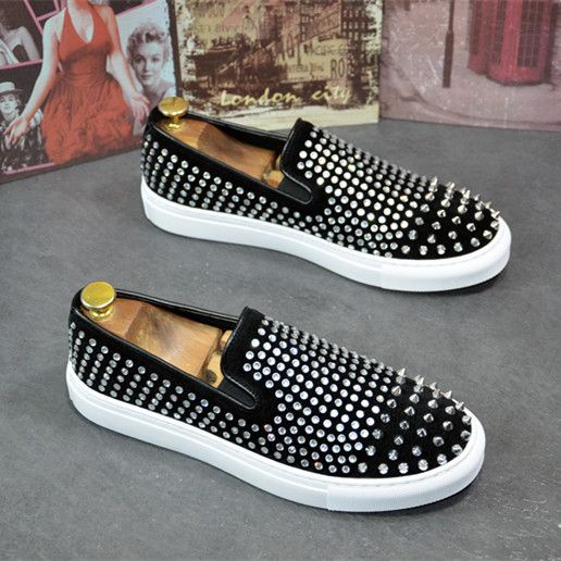 Giày Lười Đính Kim Cương Phong Cách Thời Trang Hàn Quốc 2023 Cho Nam