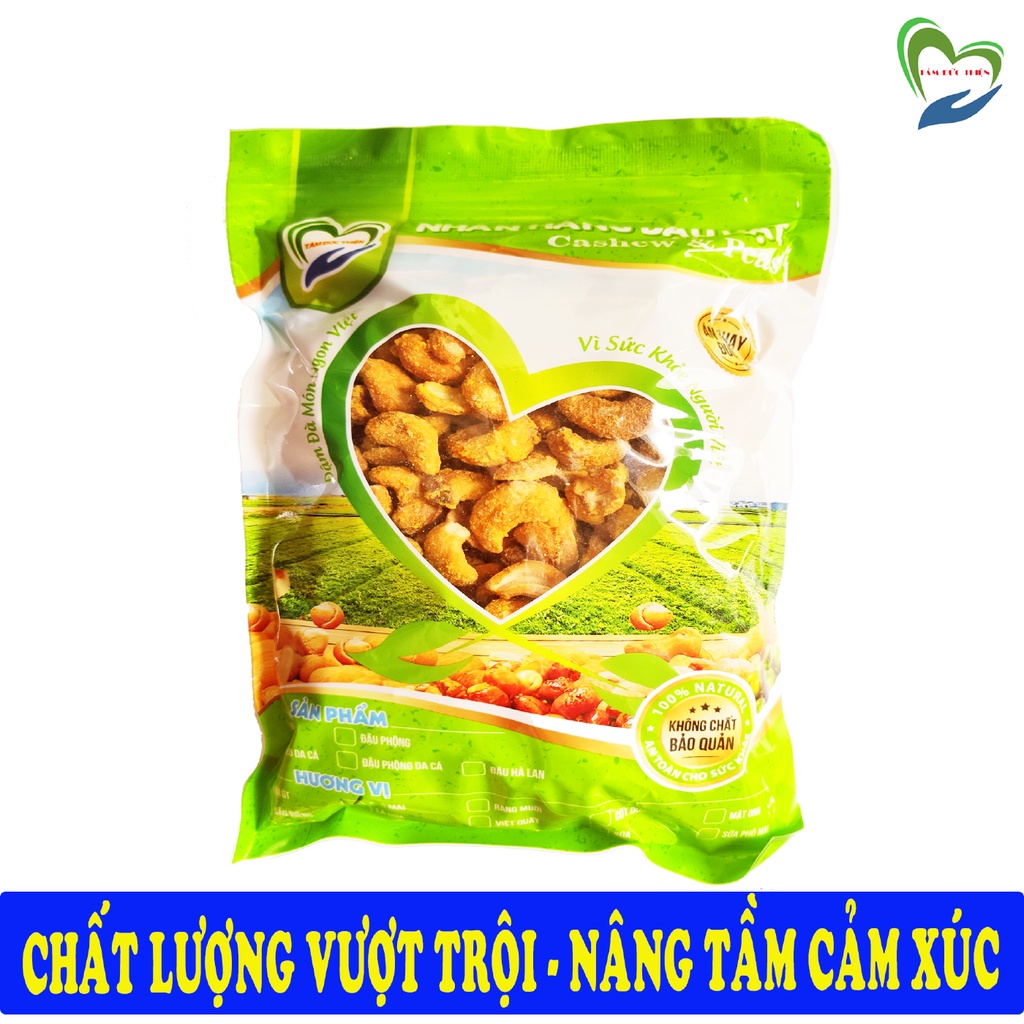 Combo Hạt Điều Rang Tỏi Ớt & Hạt Điều Rang Phô Mai[Nguyên Liệu Sạch]Tâm Đức Thiện2 Túi x 500GR Tuỳ Chọn đồ ăn vặt