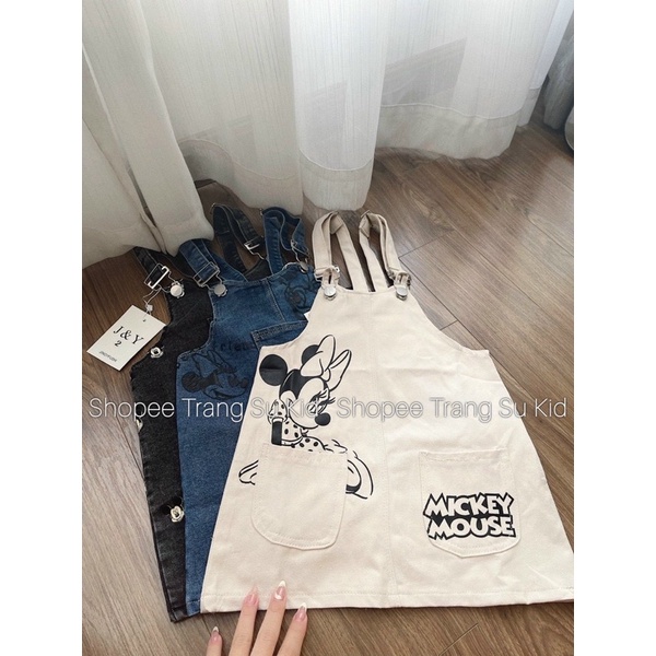 YẾM JEAN MICKEY 3 MÀU CHO BÉ GÁI CÓ NÚT CÀI ĐIỀU CHỈNH.
