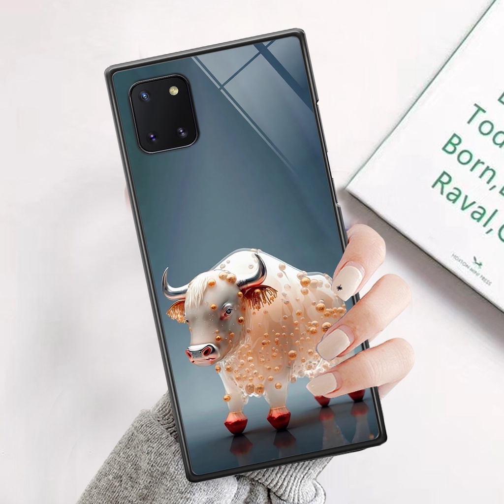 Ốp kính Samsung Note 10 Lite hình 12 con giáp cute dễ thương đẹp lung linh