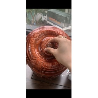 Giỏ Ủ Hoạ Tiết Đồng Quê Khắc Nổi ( tặng ấm tích)