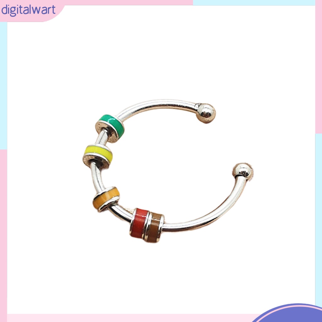 Nhẫn Hở Bằng Thép Không Gỉ Đính Hạt Resin Giải Tỏa Căng Thẳng Cho Văn Phòng