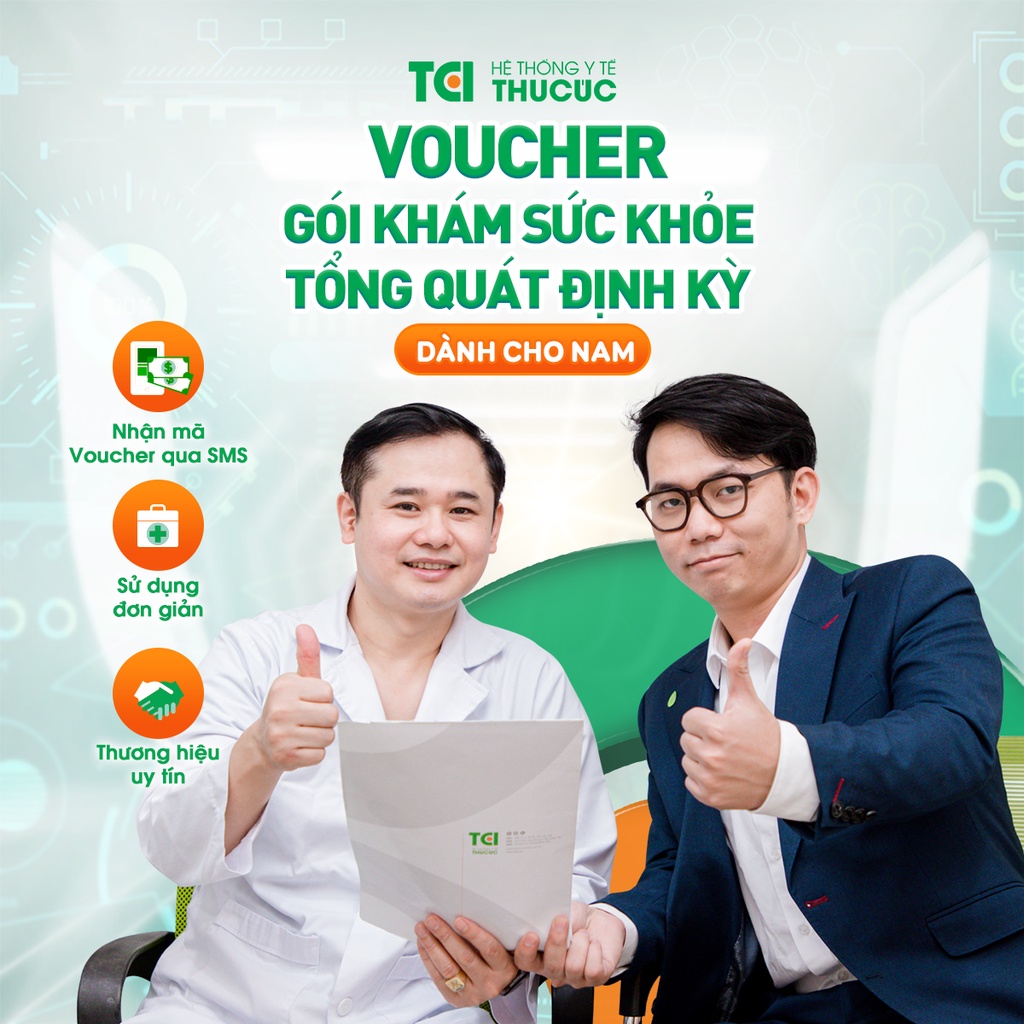 Hà Nội [E-voucher] Gói khám sức khỏe tổng quát định kỳ dành cho Nam - Cơ bản tại Hệ thống Y Tế Thu Cúc - TCI Hospital