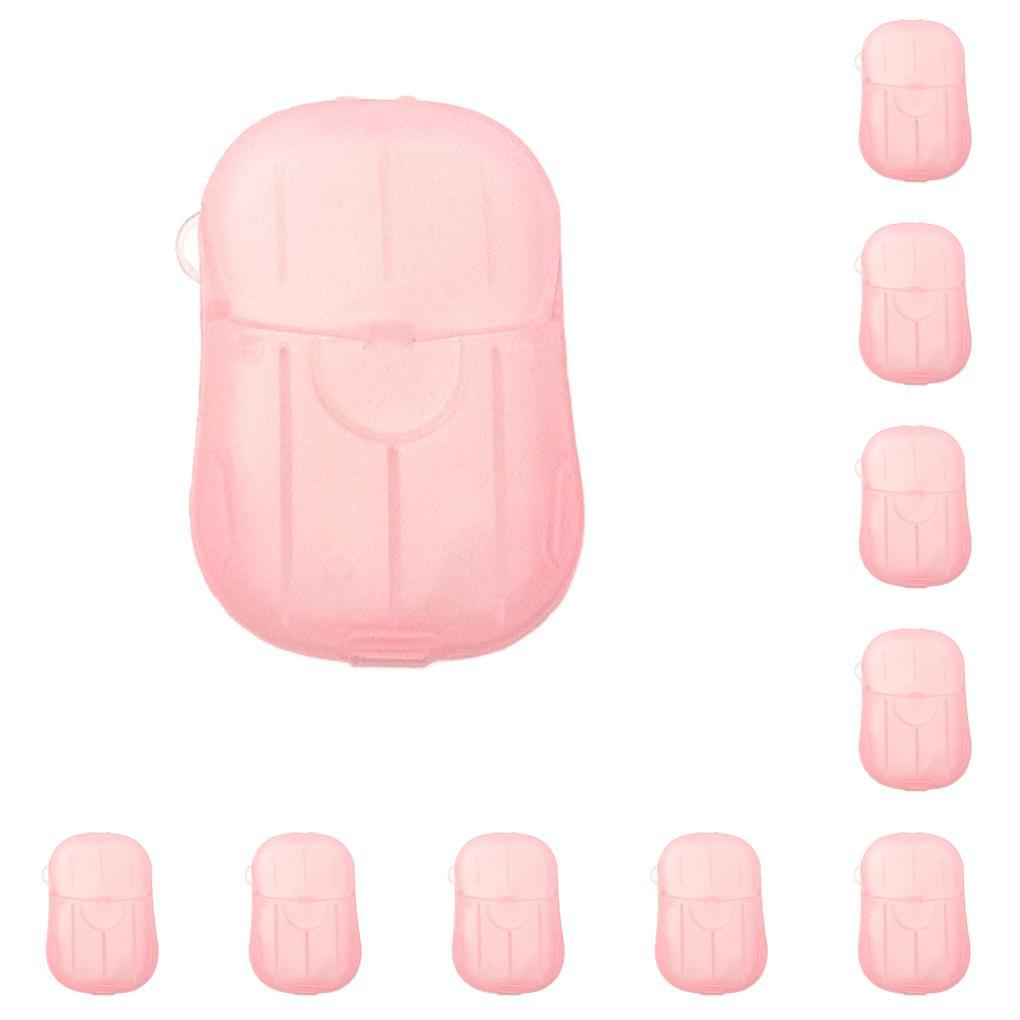 Hộp 1 / 10 Tờ 20 Miếng Xà Phòng Giấy Dùng Một Lần Tiện Dụng Khi Đi Du Lịch