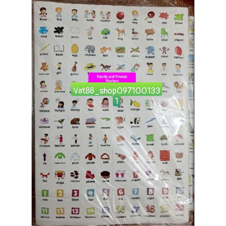 Sticker từ vựng Family & Friends bản quốc tế............