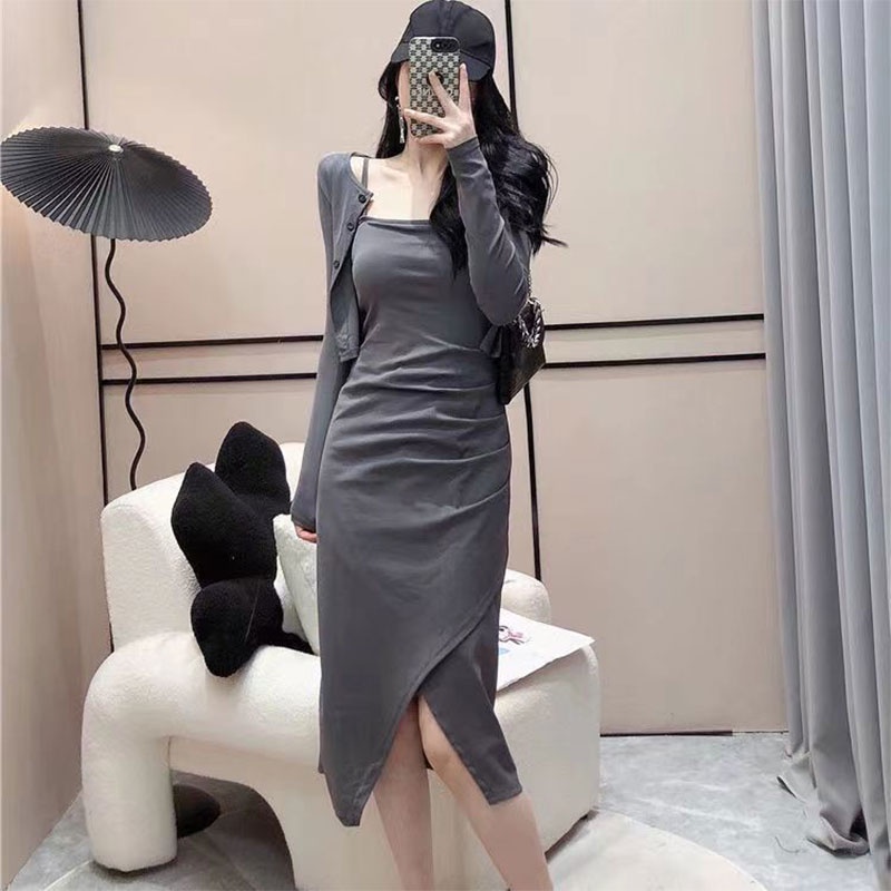 Đầm Hai Dây Thiết Kế Mỏng Xinh Xắn Thời Trang Theo Phong Cách Hàn Quốc Mới Cho Nữ