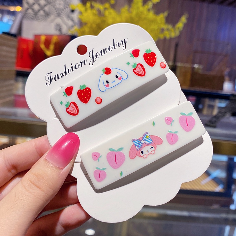 Kẹp Tóc Hình Sanrio Hello Kitty Kuromi Cinnamon Purin Ngọt Ngào Cá Tính Thời Trang Cho Nữ