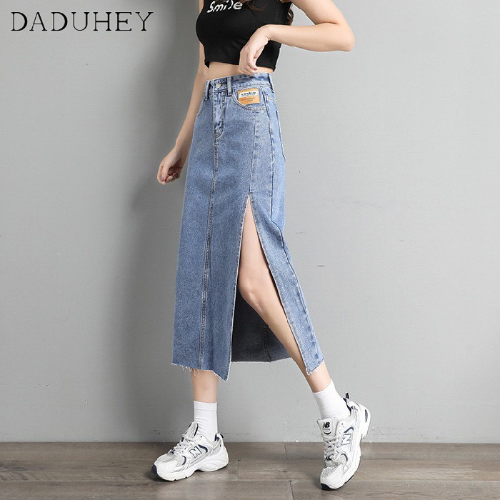 Chân váy DaDuHey dáng chữ A xẻ tà lưng cao thời trang mới 2023