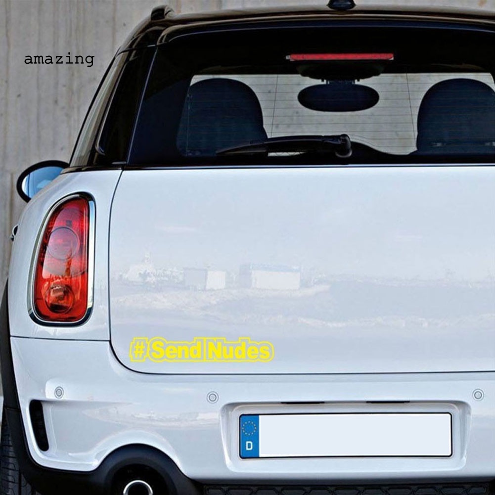 Miếng Dán Trang Trí Xe Hơi In Chữ Vui Nhộn