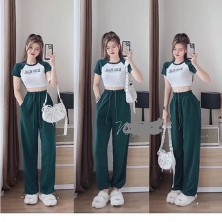 Set bộ thời trang in chữ duyên dáng