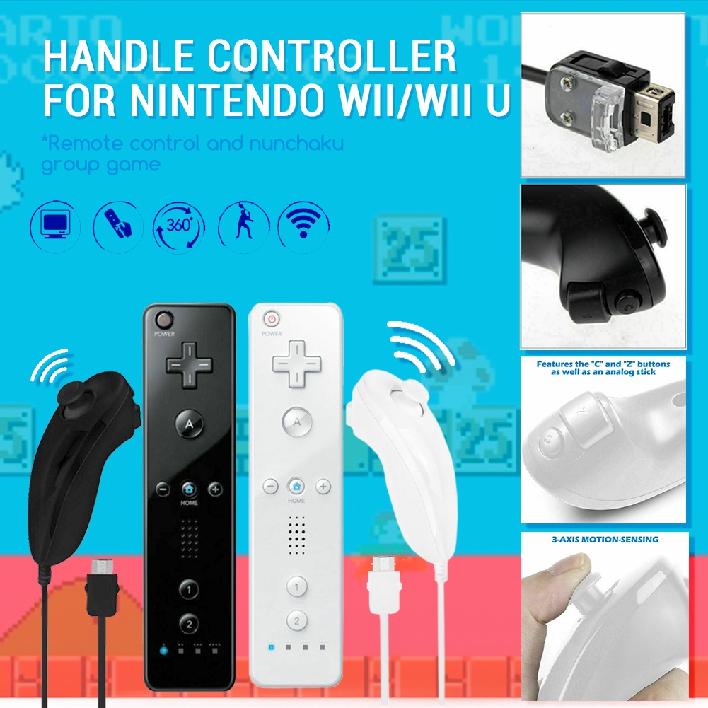 Sẵn Sàng Bộ Điều Khiển Từ Xa Không Dây Bộ Điều Khiển Tay Cầm   Game Cho Nintendo Wii Nunchuck Nintend Remote Motion Plus Joypad Joystick Tùy Chọn Serein