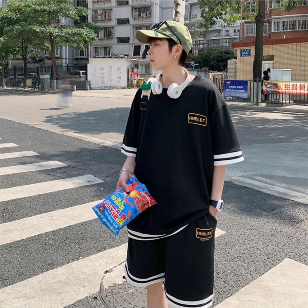 Bộ Quần Áo Thun Nam Mùa Hè "HNBLET" Style Hàn Quốc Trend 2024 sozo SET NAM 90000161C5