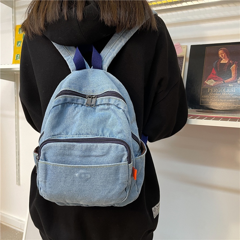 Ba Lô Denim Thời Trang Hàn Quốc Dành Cho Nữ