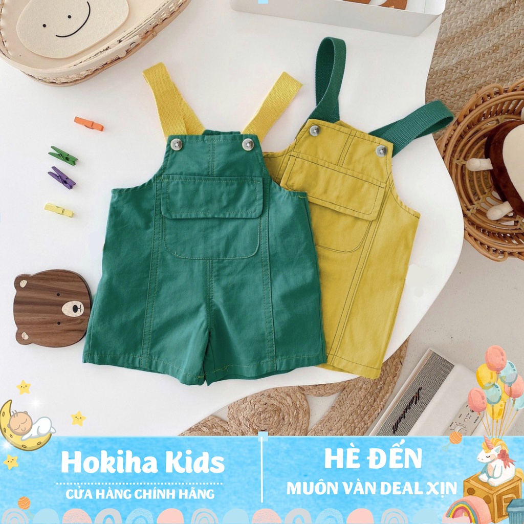 Yếm kaki mềm cho bé trai bé gái Hokiha Kids size 5-13kg TE200