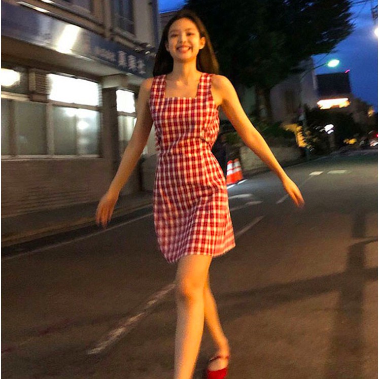 [ORDER] VÁY ĐẦM SUÔNG KẺ CARO