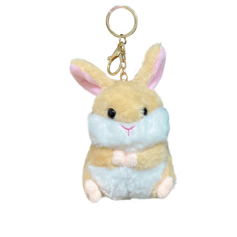 Móc Khóa Hình Chuột Hamster Nhồi Bông Mềm Mại Đáng Yêu