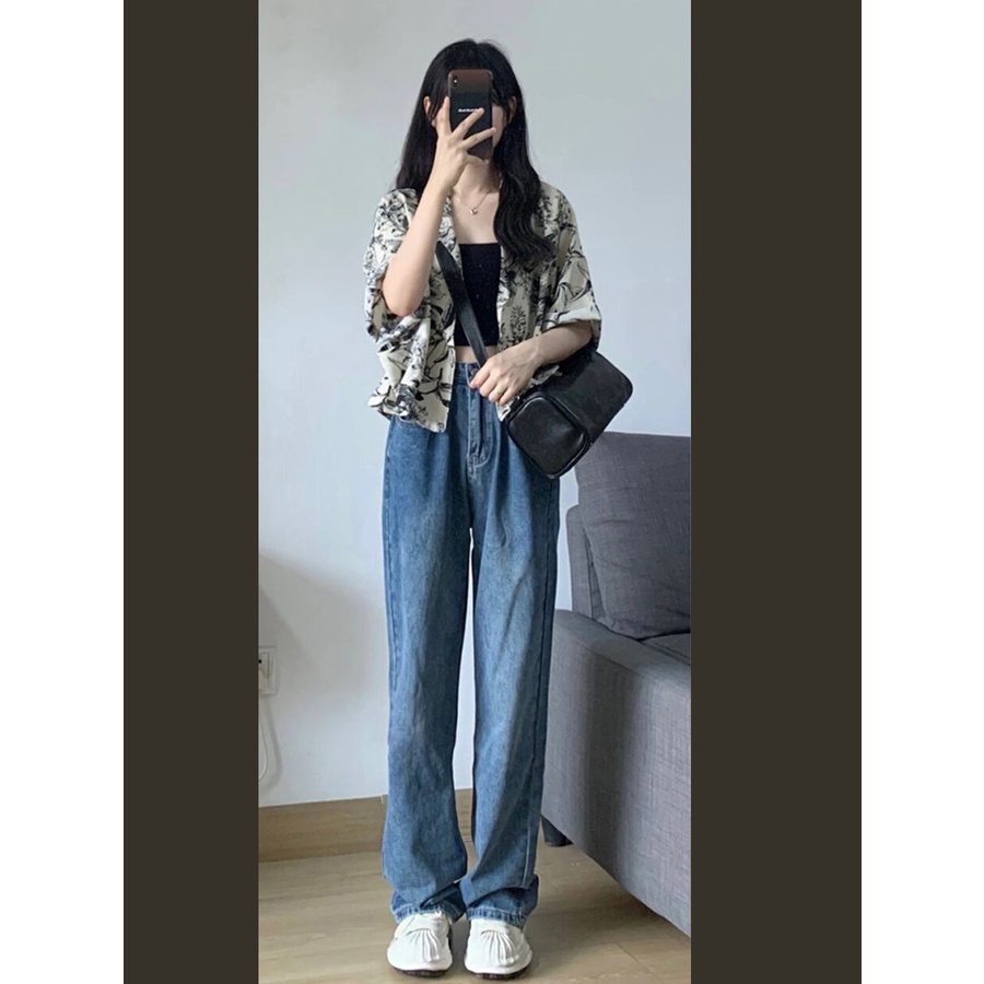 Áo Sơ Mi Ngắn Tay In Hoa Phong Cách Cổ Điển Dành Cho Nữ