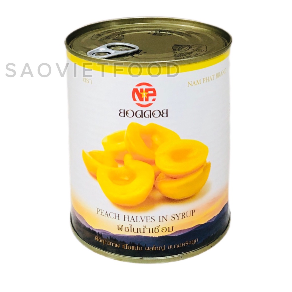 Đào ngâm Boddob lon 820gr