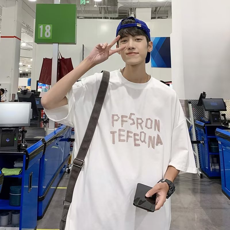 Áo Thun Tay Ngắn Cổ Tròn Cỡ Lớn In Họa Tiết Thời Trang Hàn Quốc Cho Nam Và Nữ Size M-5XL