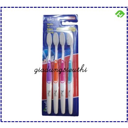 Bộ 4 bàn chải đánh răng lông mềm Puri