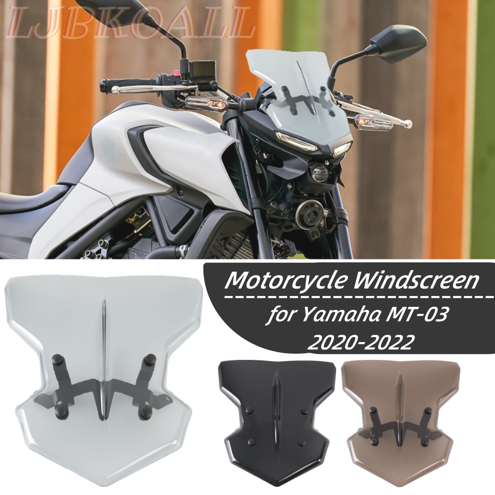 Kính Chắn Gió MT 03 Kèm Giá Đỡ Dành Cho Xe Mô Tô Yamaha MT-03 MT03 2020 2021 2022
