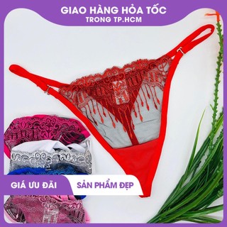 Quần lót lọt khe phối lưới mỏng, màu ngẫu nhiên 1031
