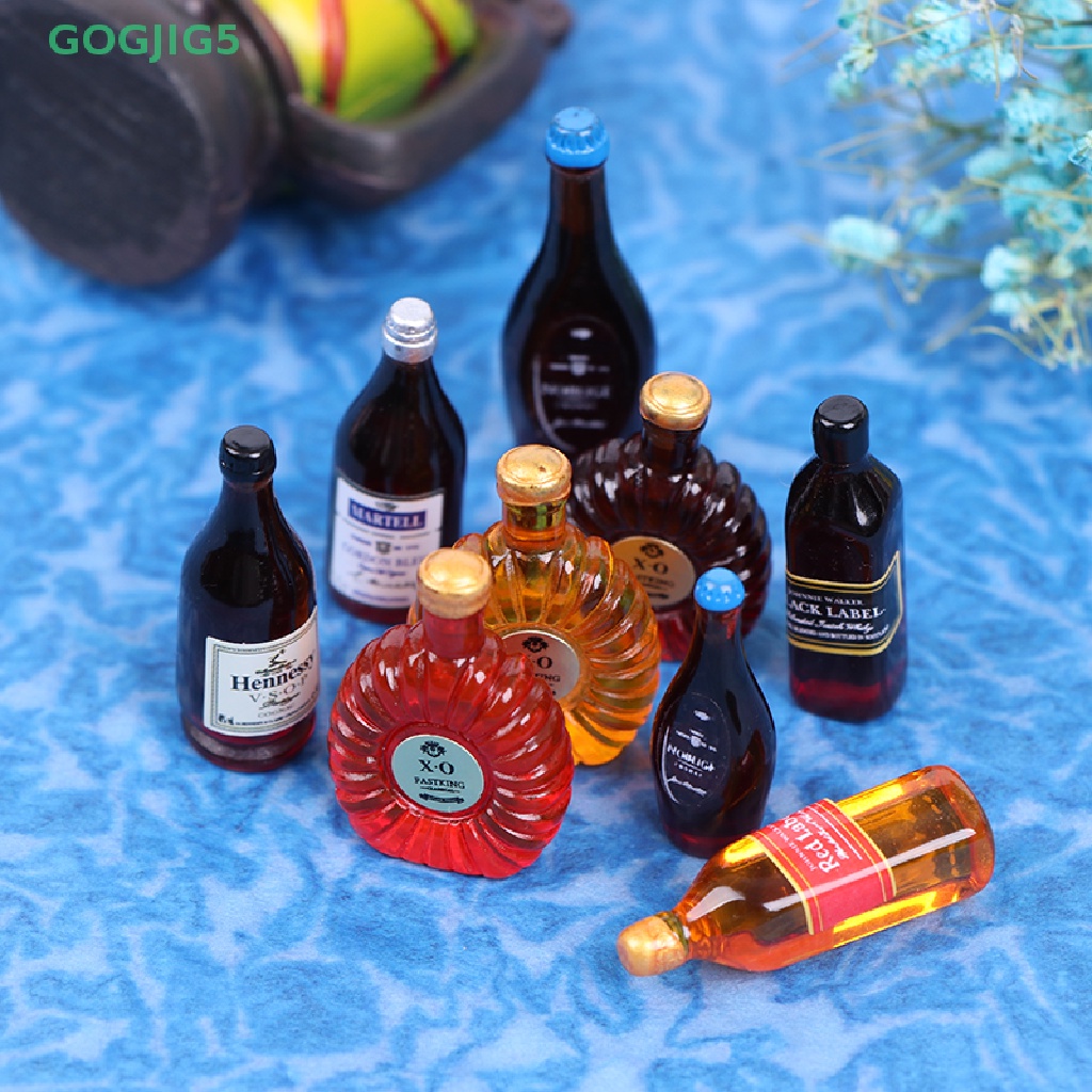 Set 10 Chai Rượu Mini Tỉ Lệ 1: 12 Dùng Để Trang Trí Nhà Búp Bê