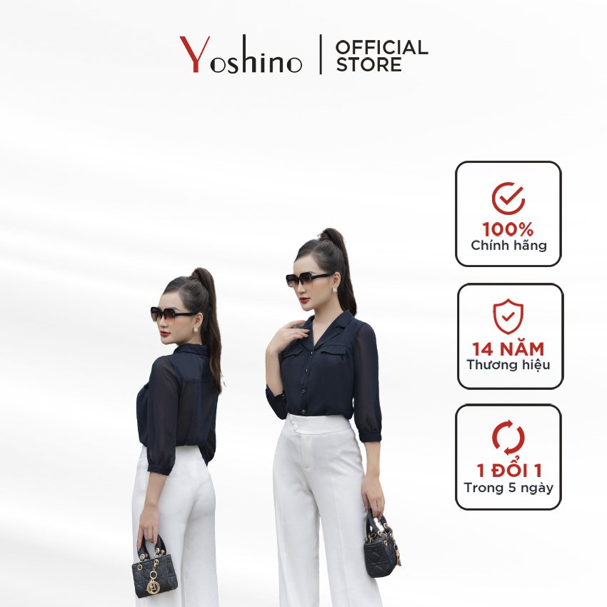 Sơ mi lụa cổ vest Yoshino 310529429