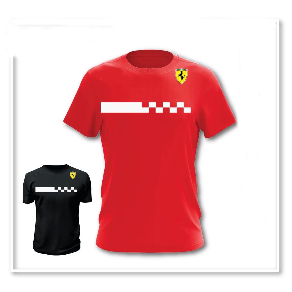 Ferrari Shell Jersey Microfibre Áo Thun Baju F1 Chất Lượng Cao