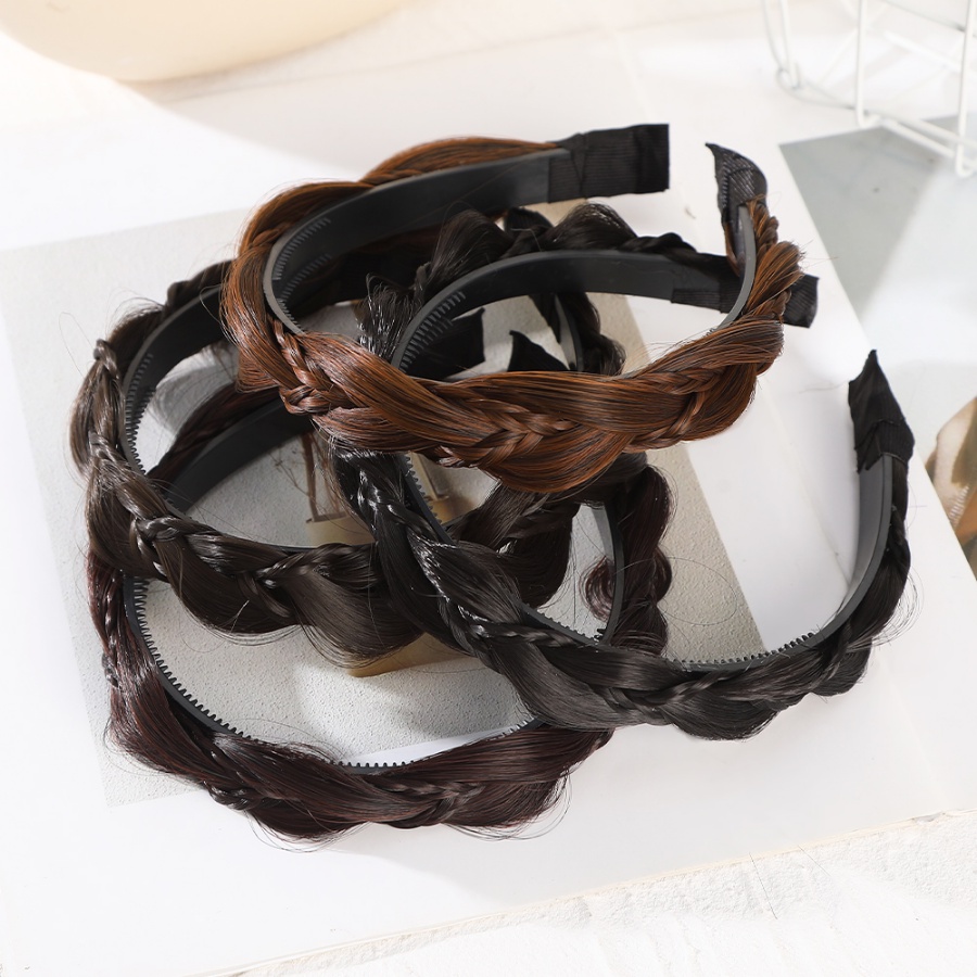 Băng Đô Cài Tóc Giả Thắt Bím Chống Trượt Phong Cách Hàn Quốc Cho Nữ